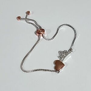 Silver and Rose Gold Princess Bracelet